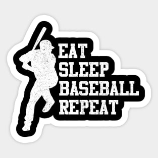 Eat Sleep Baseball Repeat Sticker